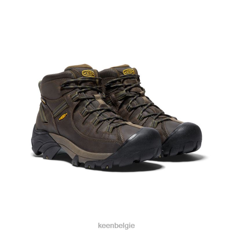 Heren targhee ii mid waterdichte wandelschoenen kantine/donker olijf KEEN schoenen DPX8V156