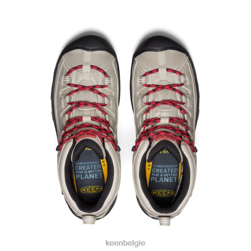 Heren targhee ii mid waterdichte wandelschoenen safari/rode loper KEEN schoenen DPX8V153