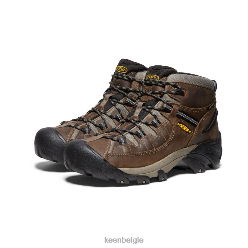 Heren targhee ii mid waterdichte wandelschoenen shitake/gestroomd KEEN schoenen DPX8V155