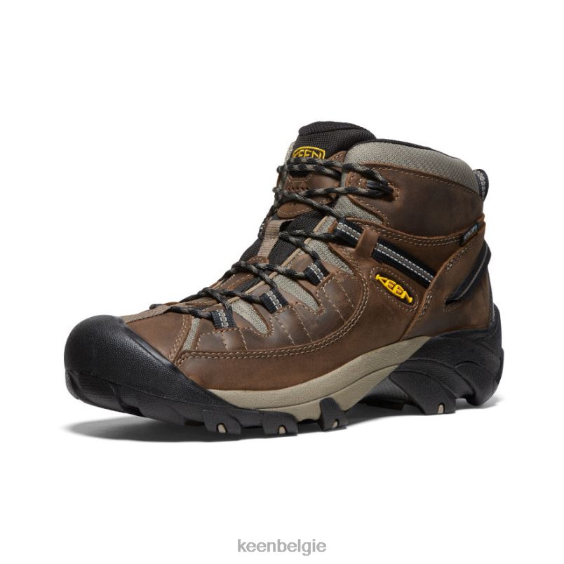 Heren targhee ii mid waterdichte wandelschoenen shitake/gestroomd KEEN schoenen DPX8V155