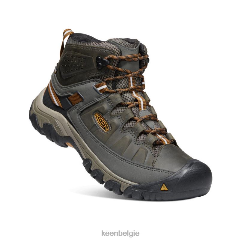 Heren targhee iii waterdicht midden breed zwart olijf/goudbruin KEEN schoenen DPX8V246