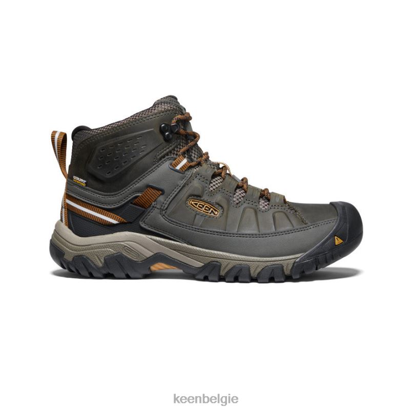 Heren targhee iii waterdicht midden zwart olijf/goudbruin KEEN schoenen DPX8V230