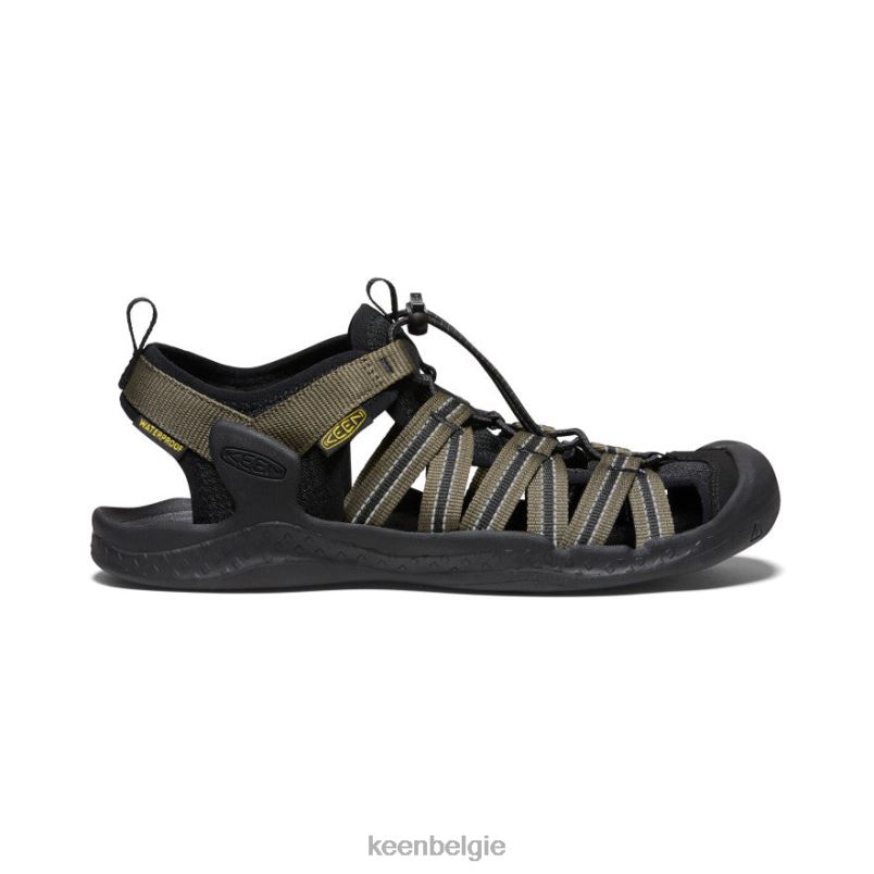 Heren drift creek h2 sandaal donker olijf/zwart KEEN schoenen DPX8V109