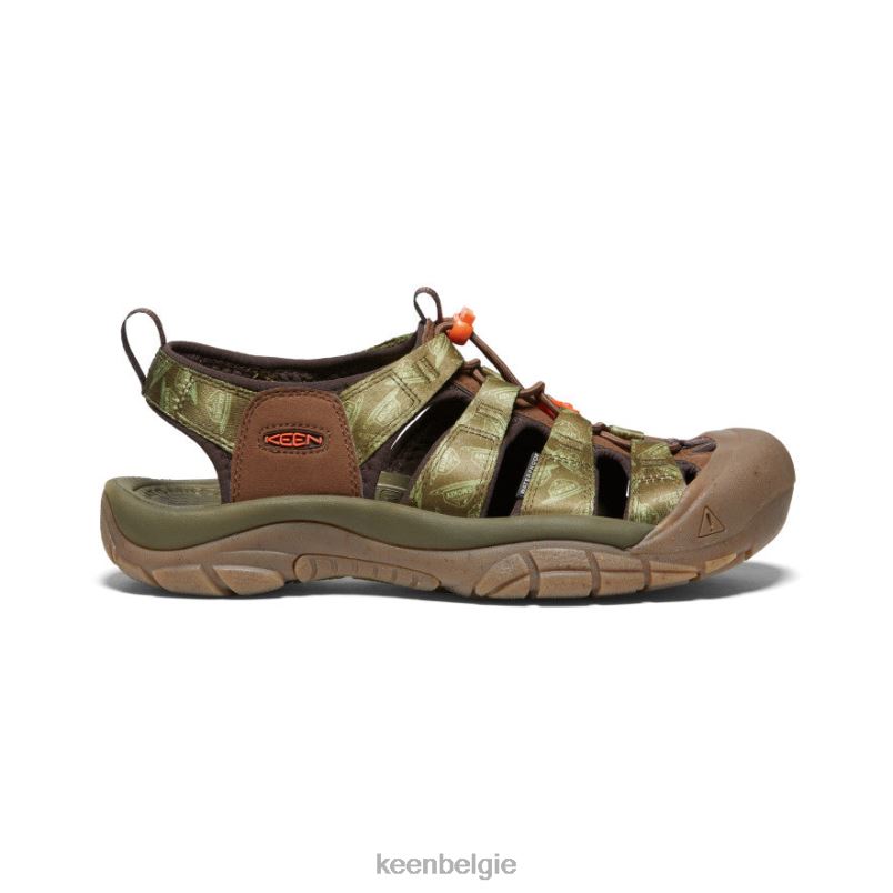 Heren newport retro x smokey beer rokerige beer/militaire olijf KEEN schoenen DPX8V82