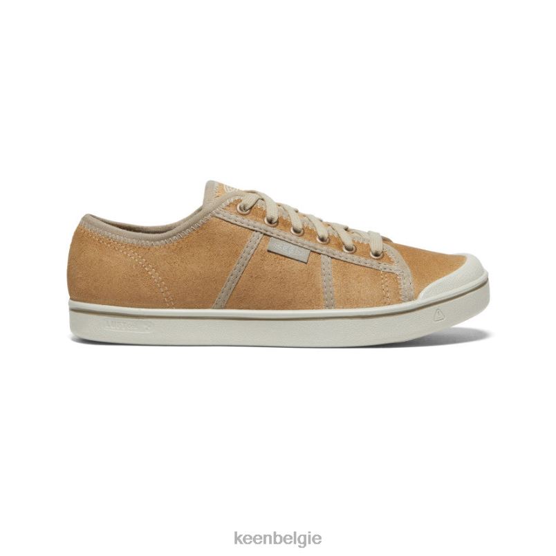 Heren Eldon Harvest leren sneaker beige/zilverberk KEEN schoenen DPX8V285