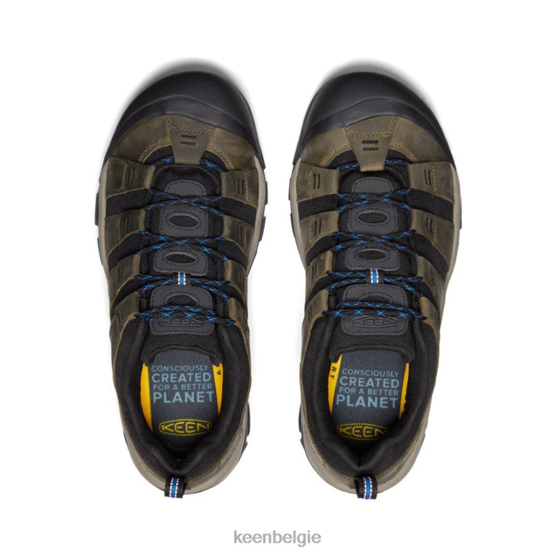 Heren Nieuwpoort wandeling donker olijf/oostelijk KEEN schoenen DPX8V37