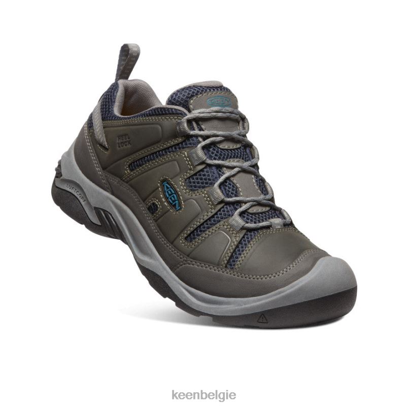 Heren circadia ventilatieschoen staalgrijs/legioenblauw KEEN schoenen DPX8V170