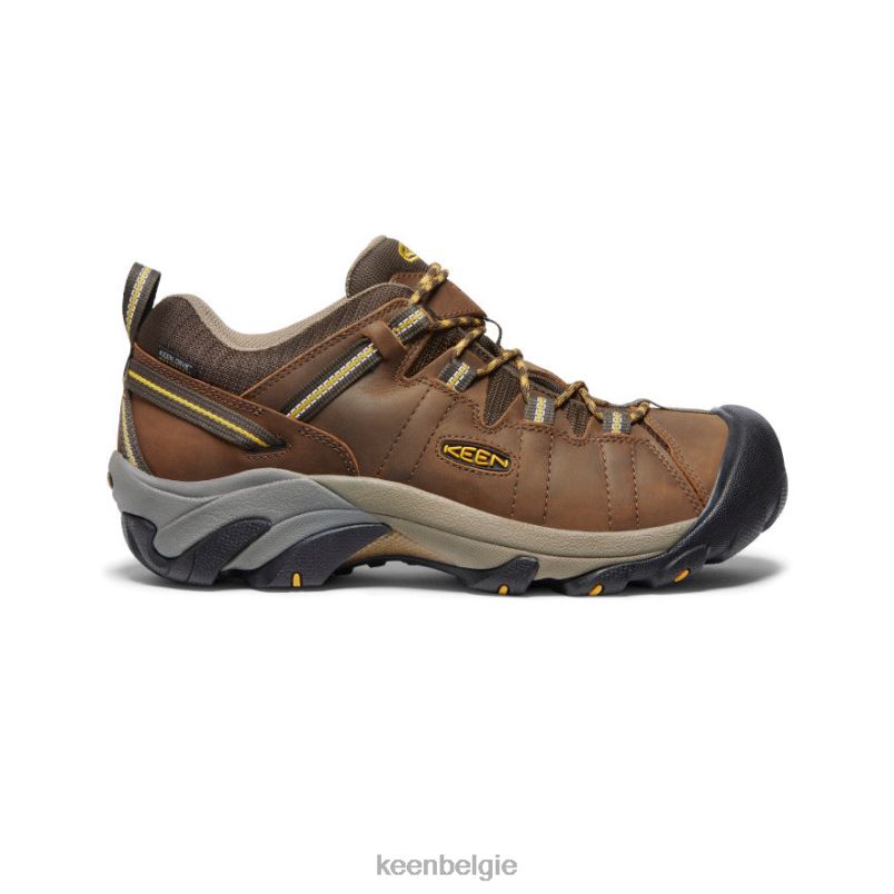 Heren targhee ii waterdicht breed cascadebruin/goudgeel KEEN schoenen DPX8V294