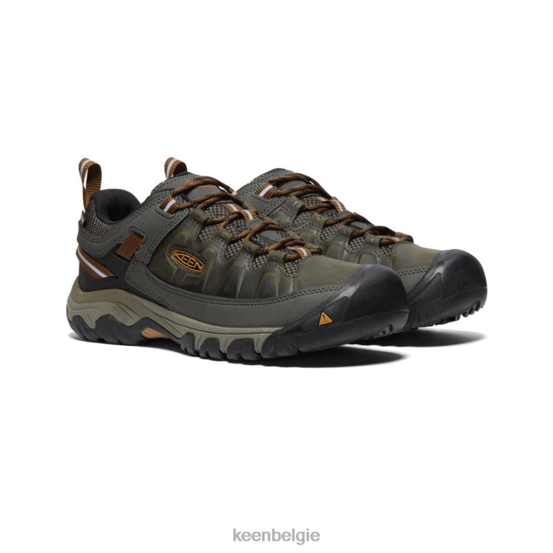 Heren targhee iii waterdicht zwart olijf/goudbruin KEEN schoenen DPX8V149