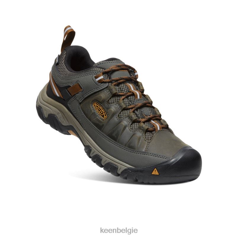 Heren targhee iii waterdicht zwart olijf/goudbruin KEEN schoenen DPX8V149