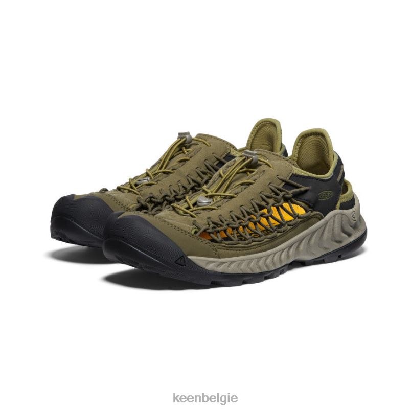 Heren uneek nxis donker olijf/olijf kleurloos KEEN schoenen DPX8V14