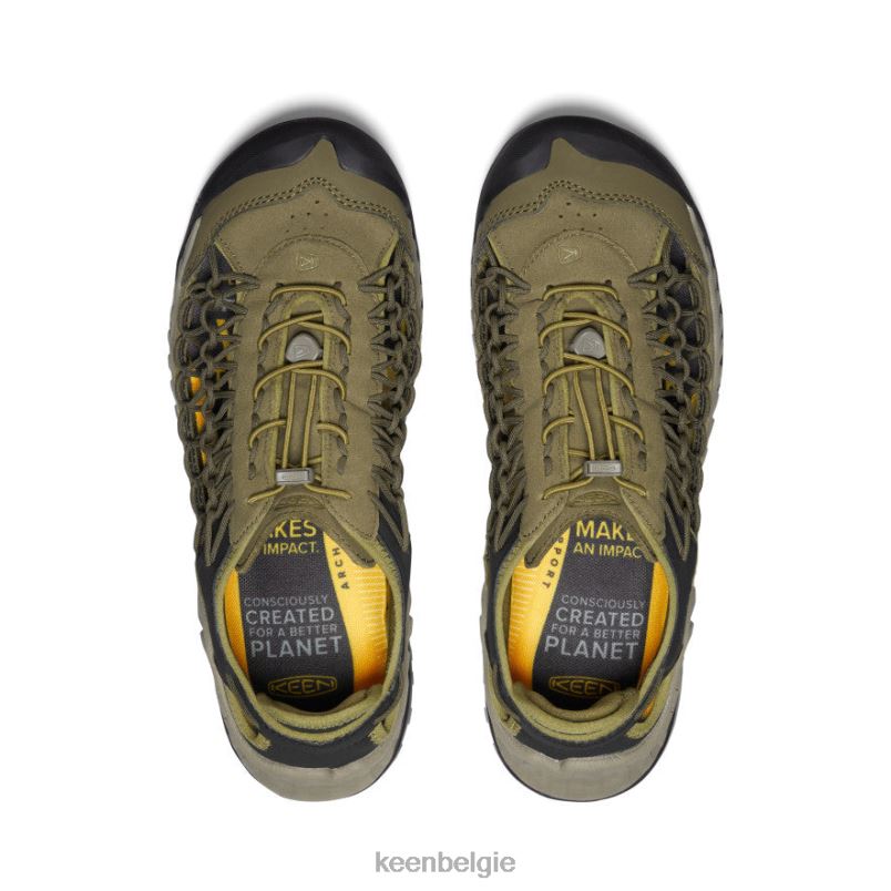 Heren uneek nxis donker olijf/olijf kleurloos KEEN schoenen DPX8V14