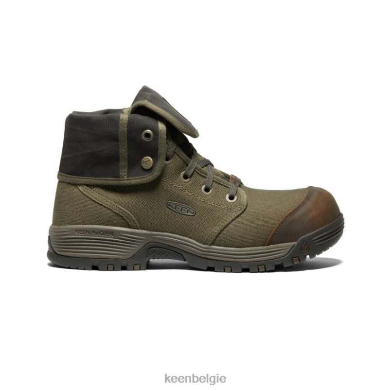 Heren Roswell midden (koolstofvezel teen) militair olijf/zwart olijf KEEN schoenen DPX8V282