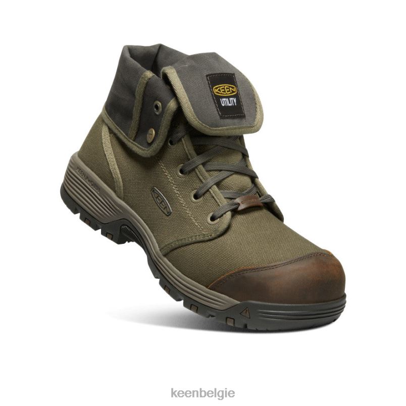 Heren Roswell midden (koolstofvezel teen) militair olijf/zwart olijf KEEN schoenen DPX8V282