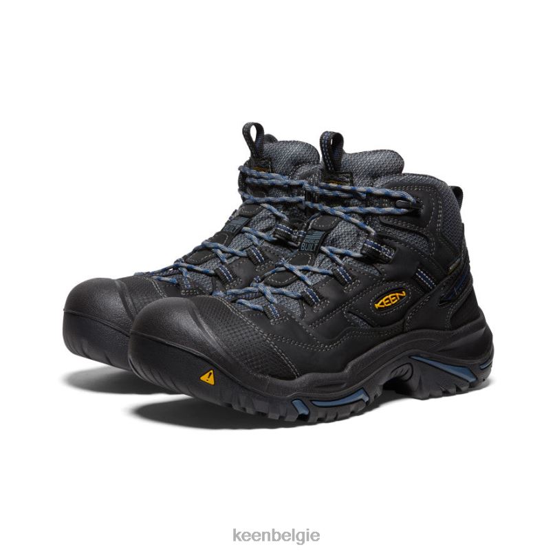 Heren braddock waterdicht midden (zachte teen) raaf/landgoed blauw KEEN schoenen DPX8V367