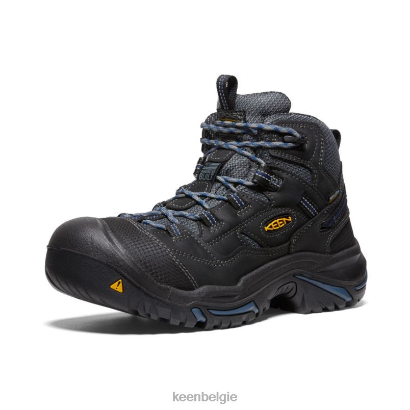 Heren braddock waterdicht midden (zachte teen) raaf/landgoed blauw KEEN schoenen DPX8V367