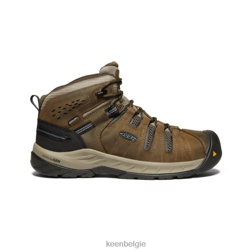 Heren flint ii waterdichte laars (stalen neus) cascadebruin/orionblauw KEEN schoenen DPX8V181