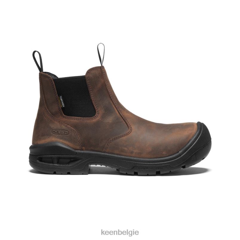 Heren juneau romeo waterdicht (zachte teen) donkere aarde/zwart KEEN schoenen DPX8V364