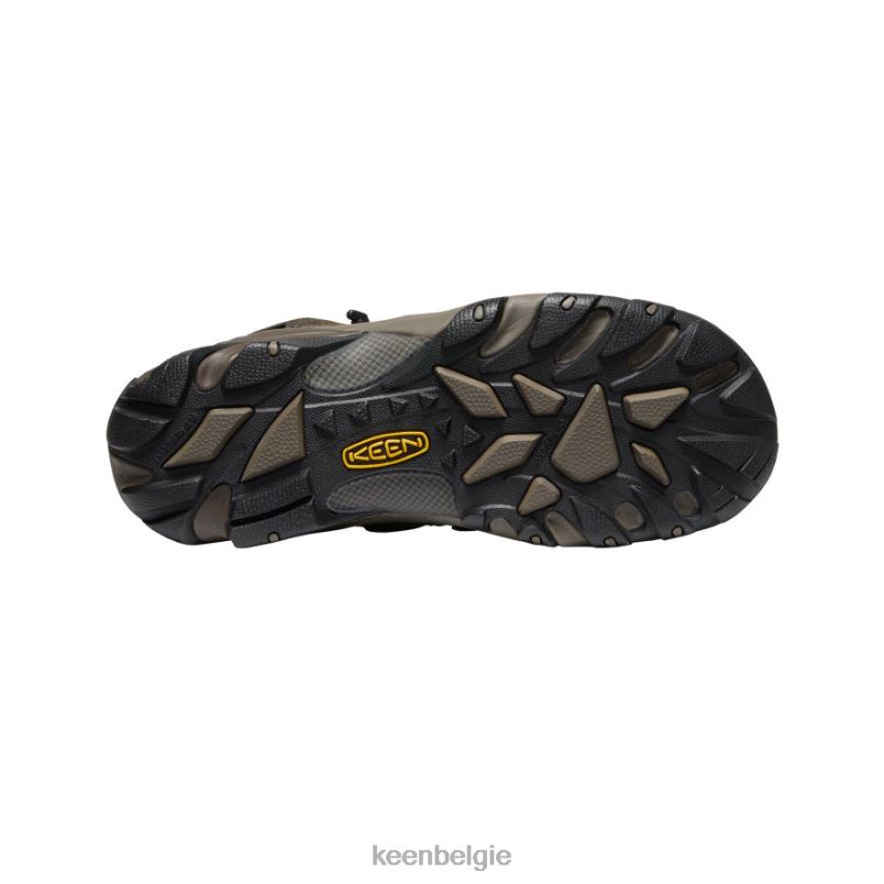 Heren lansing midden waterdicht (stalen neus) cascade bruin/gestroomd KEEN schoenen DPX8V92