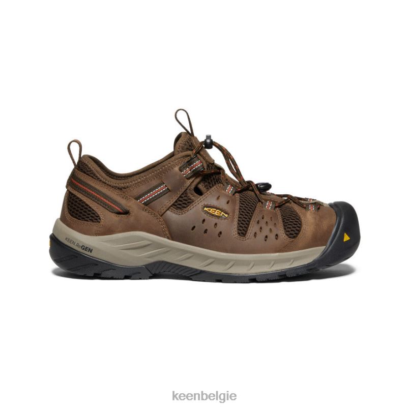 Heren atlanta cool ii (stalen neus) shitake/roest KEEN schoenen DPX8V278