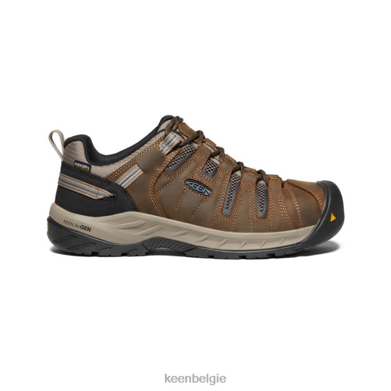 Heren flint ii waterdicht (stalen neus) cascadebruin/orionblauw KEEN schoenen DPX8V280