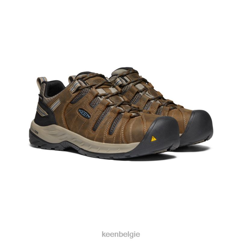 Heren flint ii waterdicht (stalen neus) cascadebruin/orionblauw KEEN schoenen DPX8V280