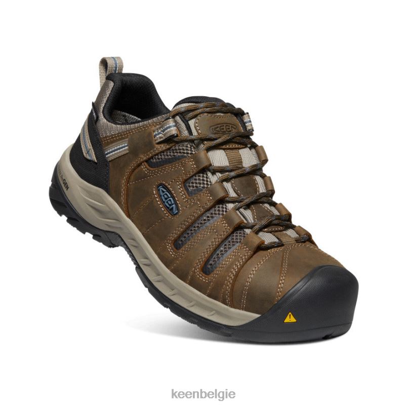 Heren flint ii waterdicht (stalen neus) cascadebruin/orionblauw KEEN schoenen DPX8V280