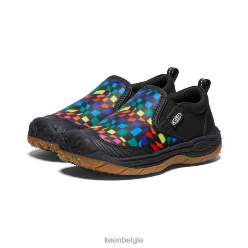 kleine kinderen speedhound slip-on zwart/multi KEEN schoenen DPX8V714