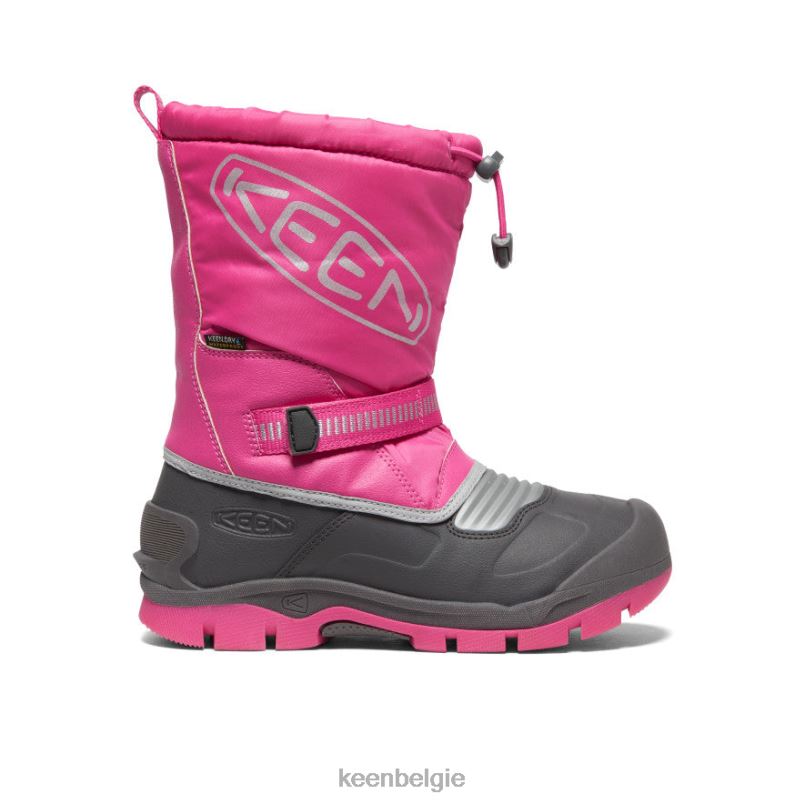 Grote kinderen Snowtroll waterdichte laars fuchsia paars/zilver KEEN schoenen DPX8V1001