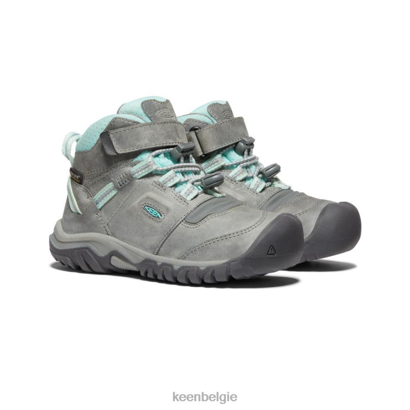 kleine kinderen Ridgeflex waterdichte laars grijs/blauwe tint KEEN schoenen DPX8V906