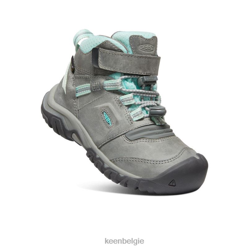 kleine kinderen Ridgeflex waterdichte laars grijs/blauwe tint KEEN schoenen DPX8V906