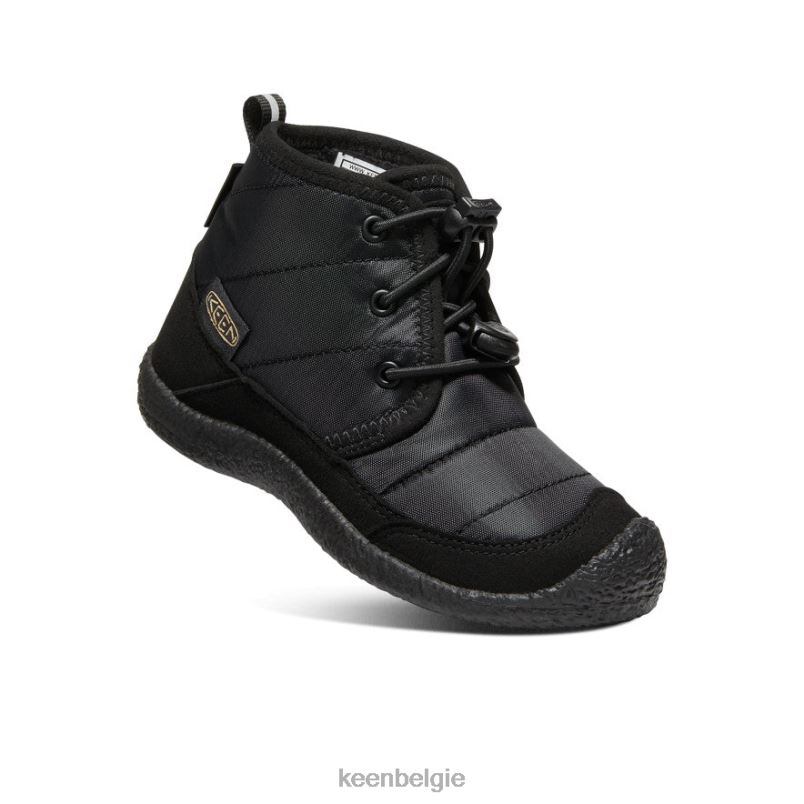 kleine kinderen howser ii waterdichte chukka zwart KEEN schoenen DPX8V995