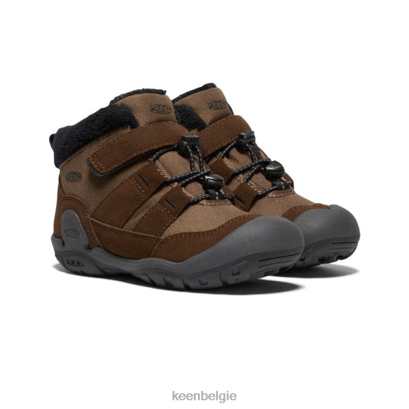 kleine kinderen knoop chukka donkere aarde/zwart KEEN schoenen DPX8V980