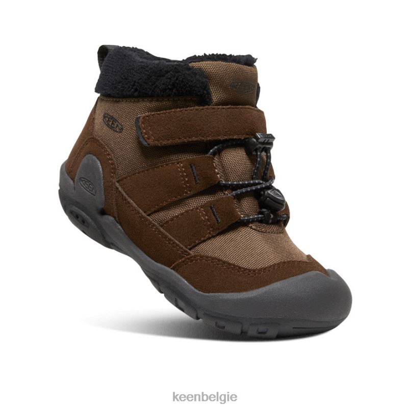 kleine kinderen knoop chukka donkere aarde/zwart KEEN schoenen DPX8V980