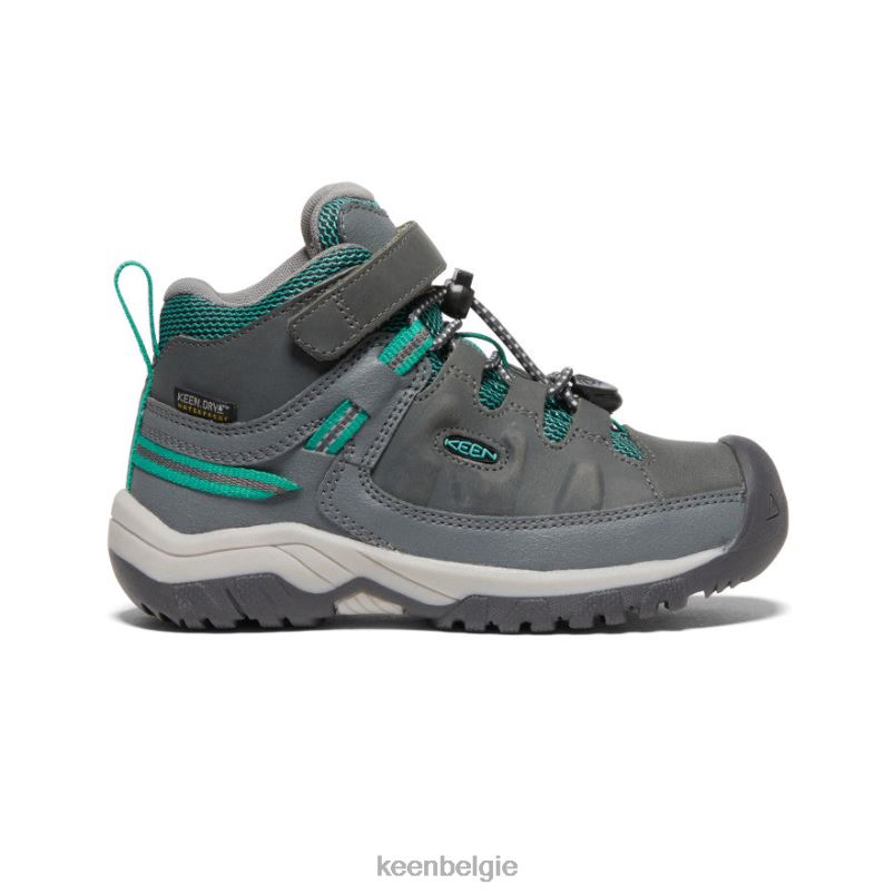kleine kinderen targhee waterdichte laars staalgrijs/porselein KEEN schoenen DPX8V877