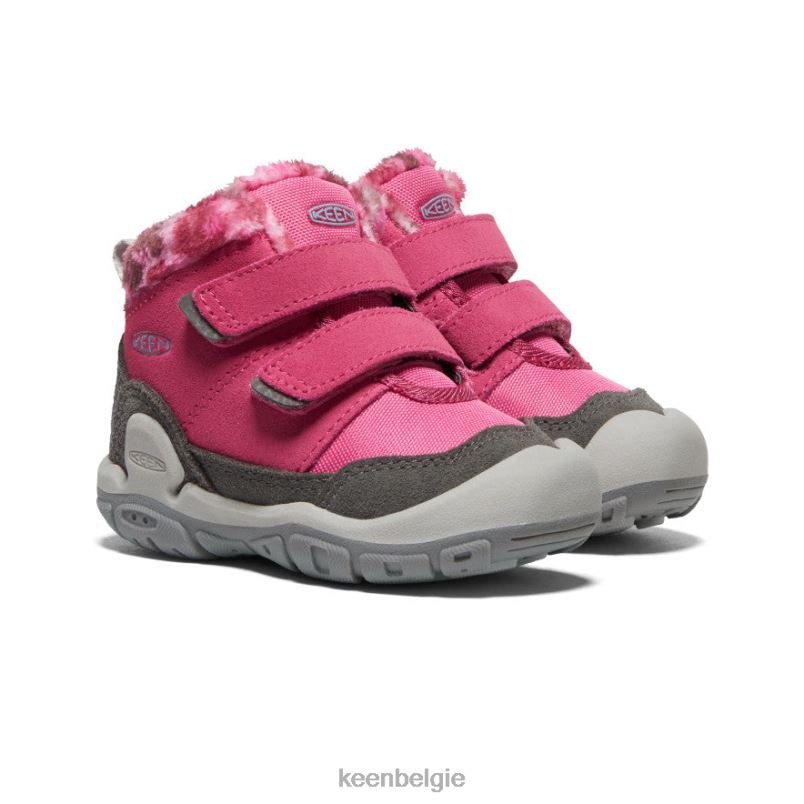 peuters geknoopte chukka met dubbele riem fruitduif/zwart KEEN schoenen DPX8V1013