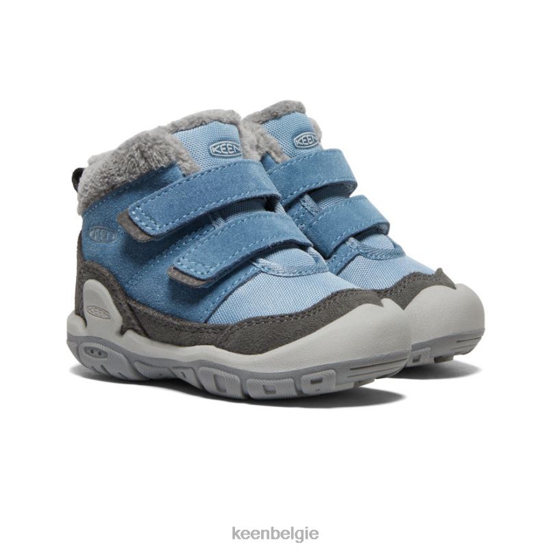 peuters geknoopte chukka met dubbele riem magneet/blauwe schaduw KEEN schoenen DPX8V1012