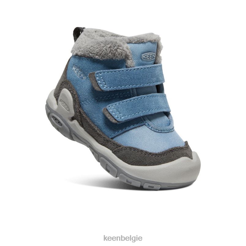 peuters geknoopte chukka met dubbele riem magneet/blauwe schaduw KEEN schoenen DPX8V1012