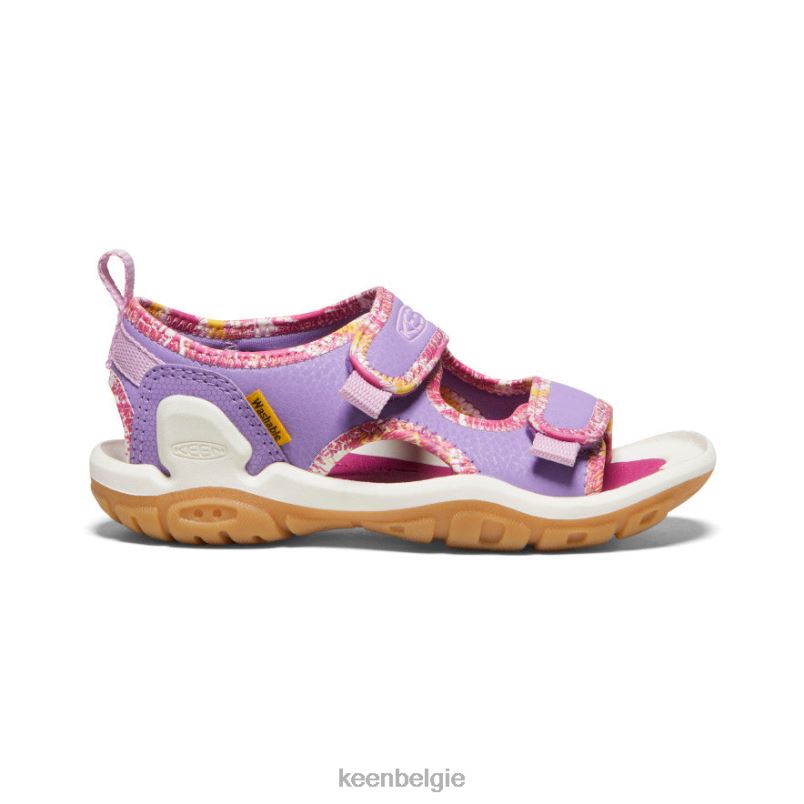 Grote kinderen knotch creek met open teen Engelse lavendel/festivalfuchsia KEEN schoenen DPX8V887