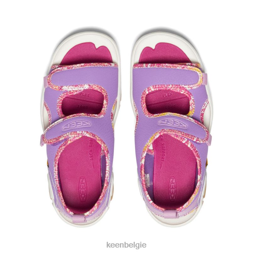 Grote kinderen knotch creek met open teen Engelse lavendel/festivalfuchsia KEEN schoenen DPX8V887
