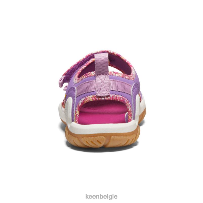 Grote kinderen knotch creek met open teen Engelse lavendel/festivalfuchsia KEEN schoenen DPX8V887