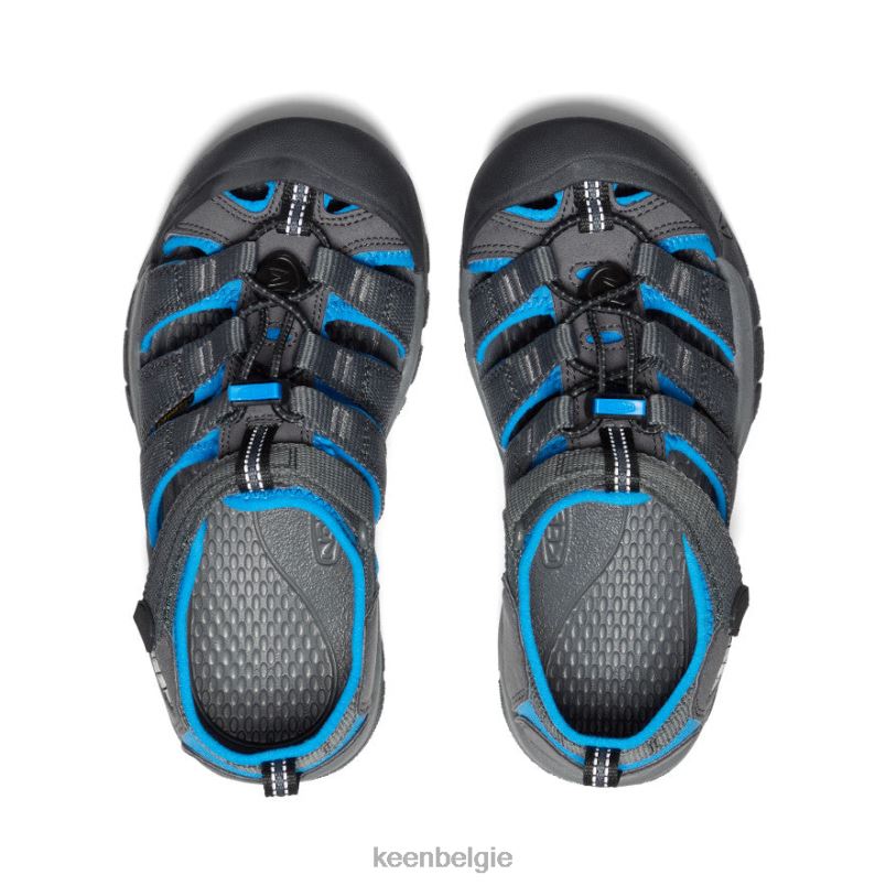 Grote kinderen nieuwpoort h2 magneet/briljantblauw KEEN schoenen DPX8V751