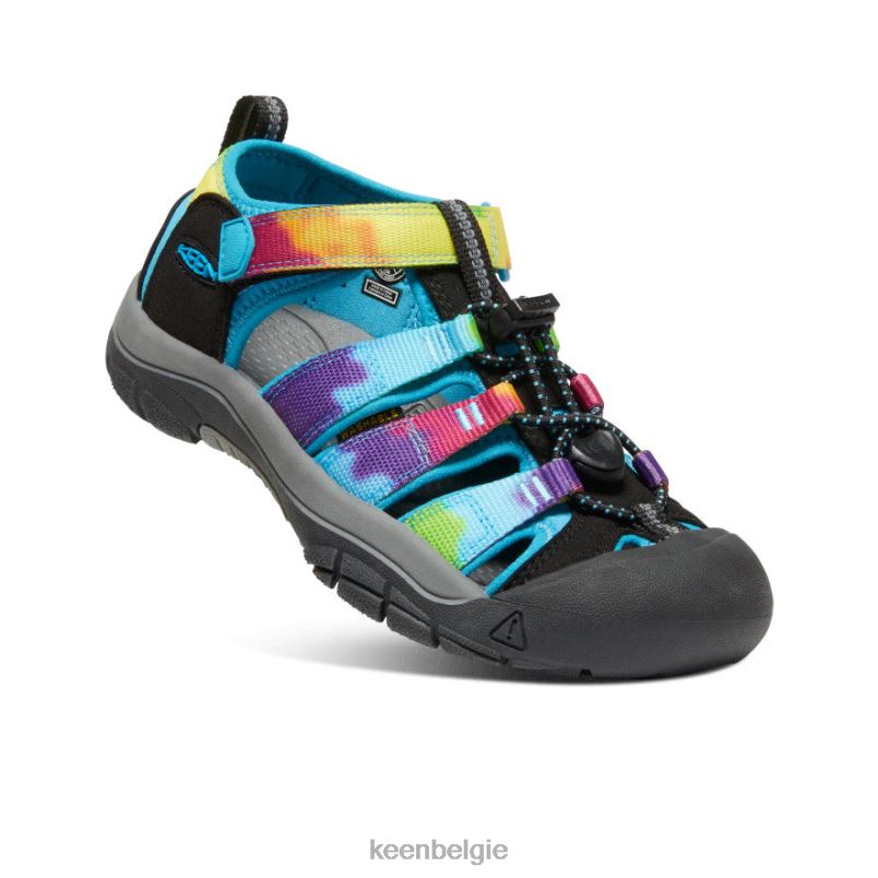 Grote kinderen nieuwpoort h2 regenboog tie-dye KEEN schoenen DPX8V749