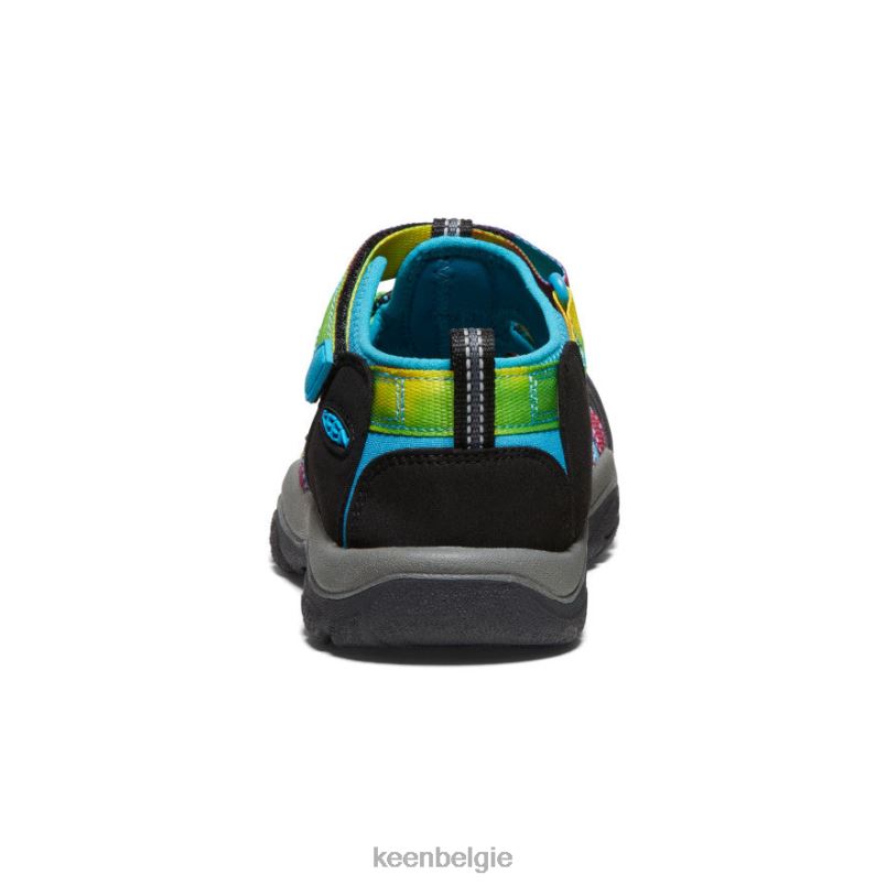 Grote kinderen nieuwpoort h2 regenboog tie-dye KEEN schoenen DPX8V749