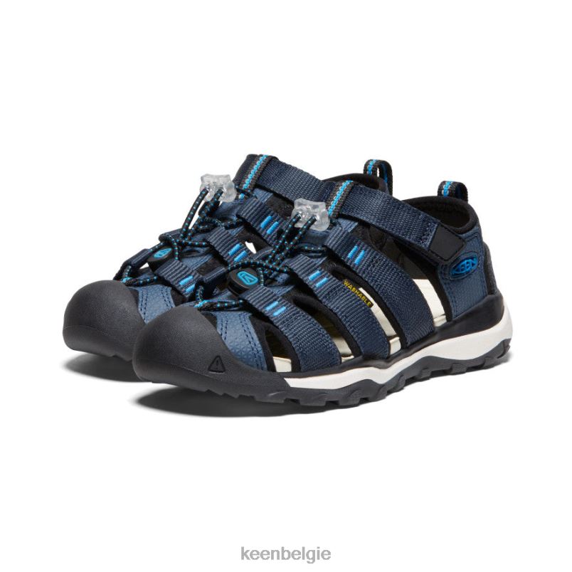Grote kinderen nieuwpoort neo h2 blauwe nachten/briljant blauw KEEN schoenen DPX8V968