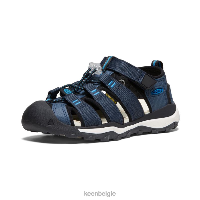 Grote kinderen nieuwpoort neo h2 blauwe nachten/briljant blauw KEEN schoenen DPX8V968