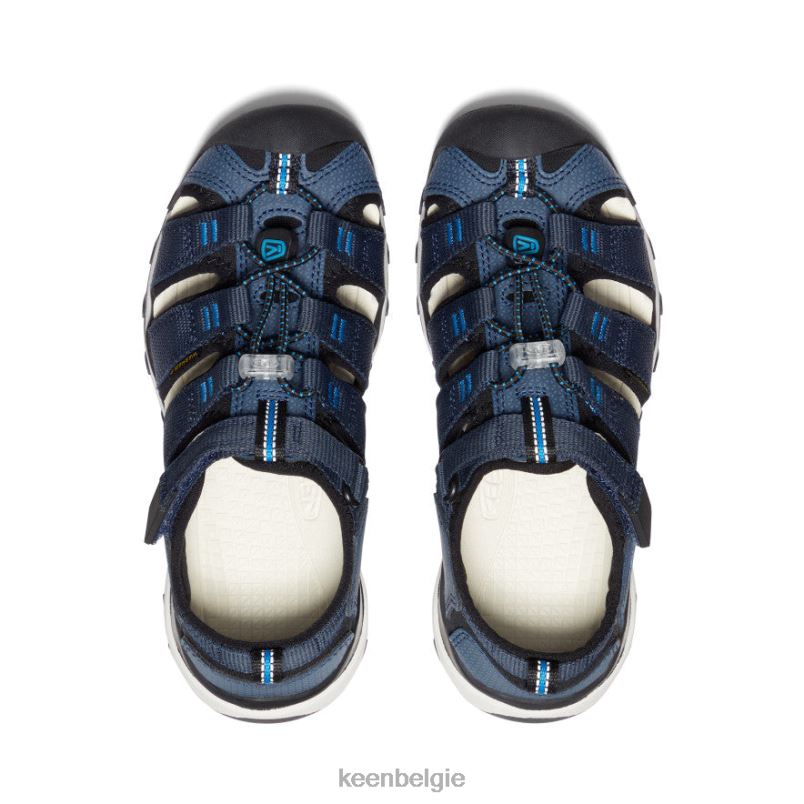 Grote kinderen nieuwpoort neo h2 blauwe nachten/briljant blauw KEEN schoenen DPX8V968