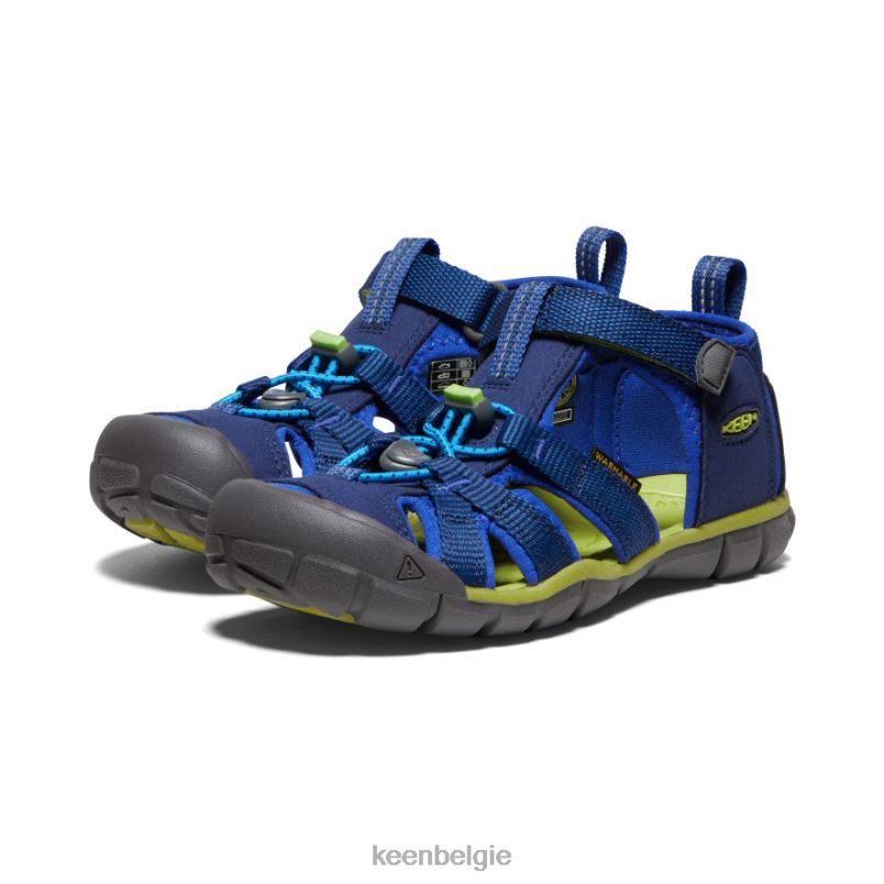 Grote kinderen zeekamp ii cnx blauwe diepten/chartreuse KEEN schoenen DPX8V786
