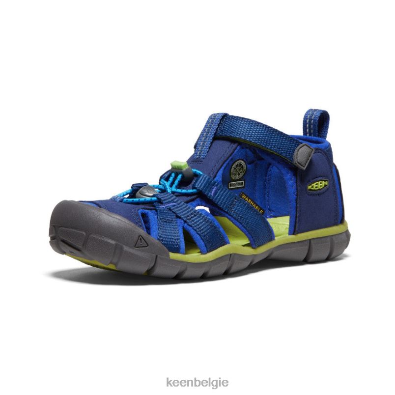 Grote kinderen zeekamp ii cnx blauwe diepten/chartreuse KEEN schoenen DPX8V786
