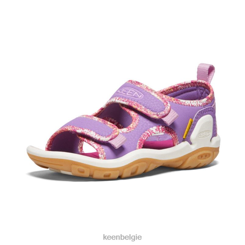 kleine kinderen knotch creek met open teen Engelse lavendel/festivalfuchsia KEEN schoenen DPX8V770
